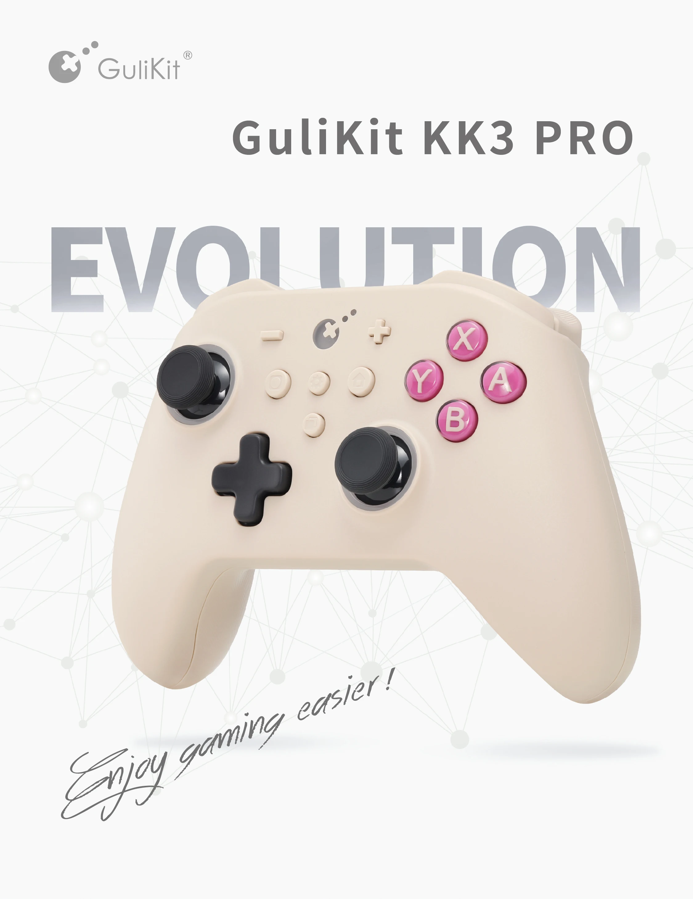 GuliKit KK3 Pro Controller mit Hall-Effekt-Joysticks und Auslöser KingKong 3 NS38 Gamepad für Windows Nintendo Switch Android iOS – Detail 1