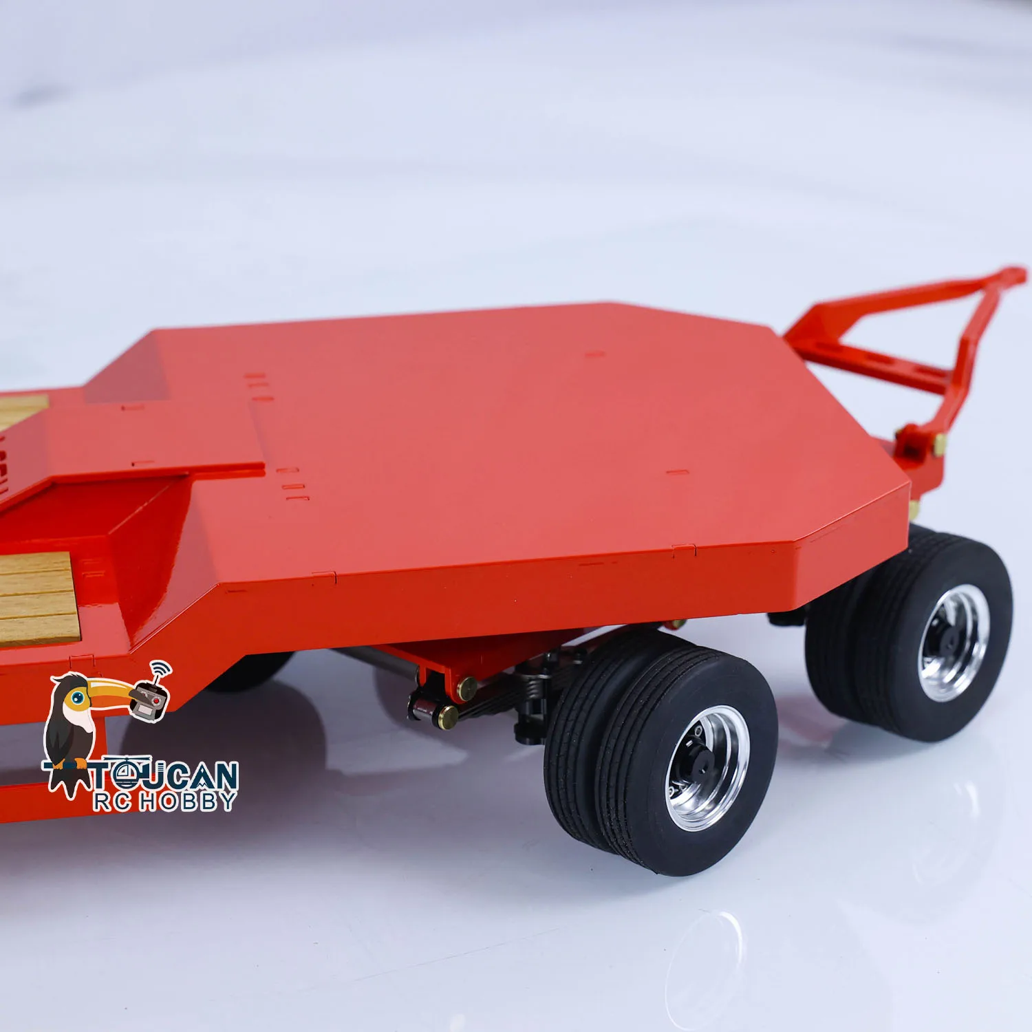 LESU RC โลหะ Flatbed Trailer ทาสีสําหรับ 1/14 รีโมทคอนโทรลไฮดรอลิก Dumper รถบรรทุก Tipper รถ RC ของเล่น THZH1774