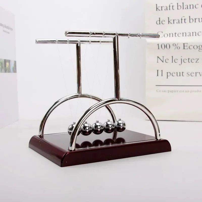 Newton Cradle Balance Steel Balls, Perpetual Motion Collision Pendulum Ball, Physics Science Teaching Toy, Home Desk Decoration view 5