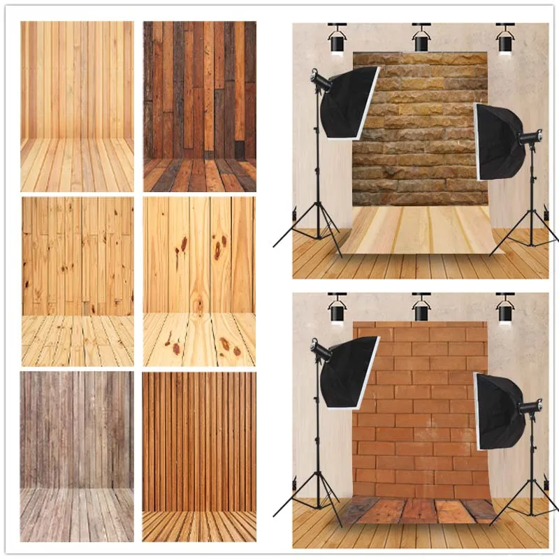 3x5ft 5x7ft Photography Backdrop Wooden Board Texture Portrait Background Children Photo Studio Wood Floor Background Props