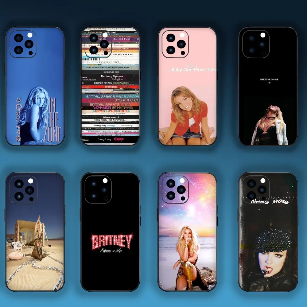 Singer Britney Spears American Phone Case For Samsung S24 S23 S22 S21 S20 Plus Ultre Note S20 FE Black Case