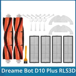 Main Side Brush Accessories For Xiaomi Dreame Bot D10 Plus RLS3D Robot Vacuum Cleaner Parts Hepa Filter Mop Dust Bag Replacement