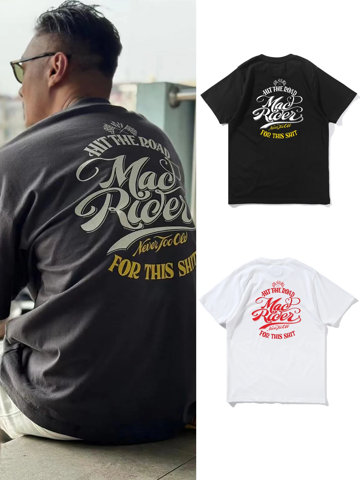 

Хлопковая футболка MADRIDER с принтом мотоциклов, повседневная, с коротким рукавом, летняя, модная, дышащая, с круглым вырезом