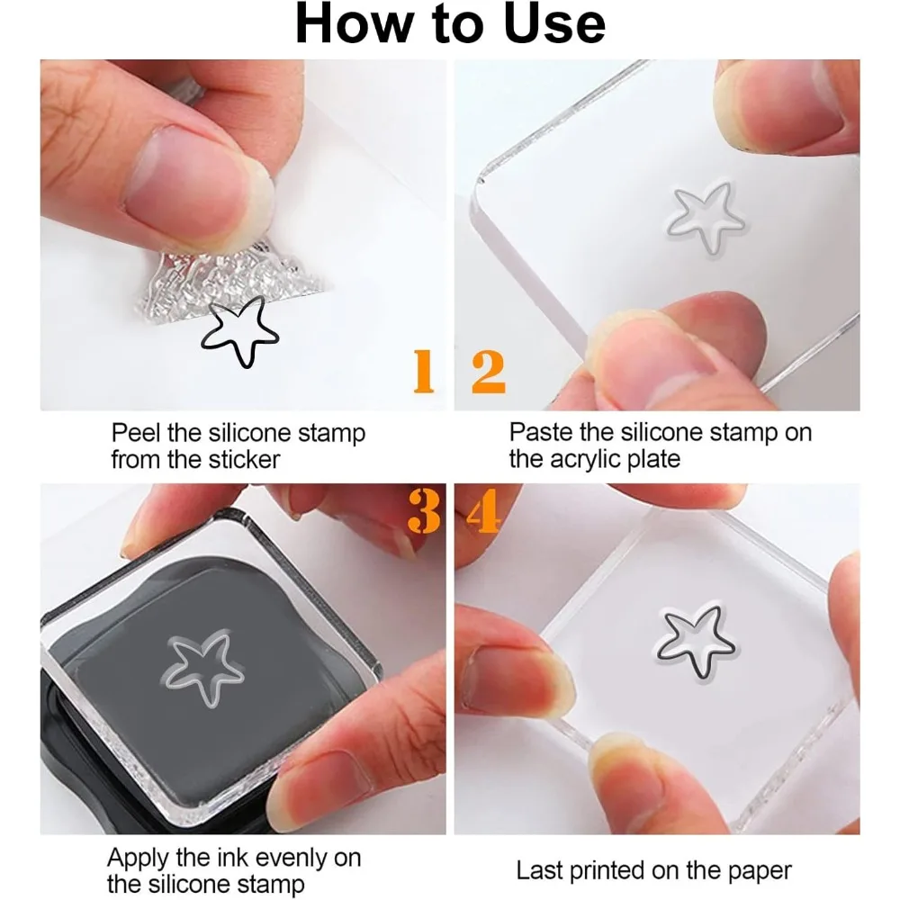 Background Clear Stamps Number Fingerprint Airmail Silicone Stamp Film Frame Transparent Seal Stamps for Invitation Card