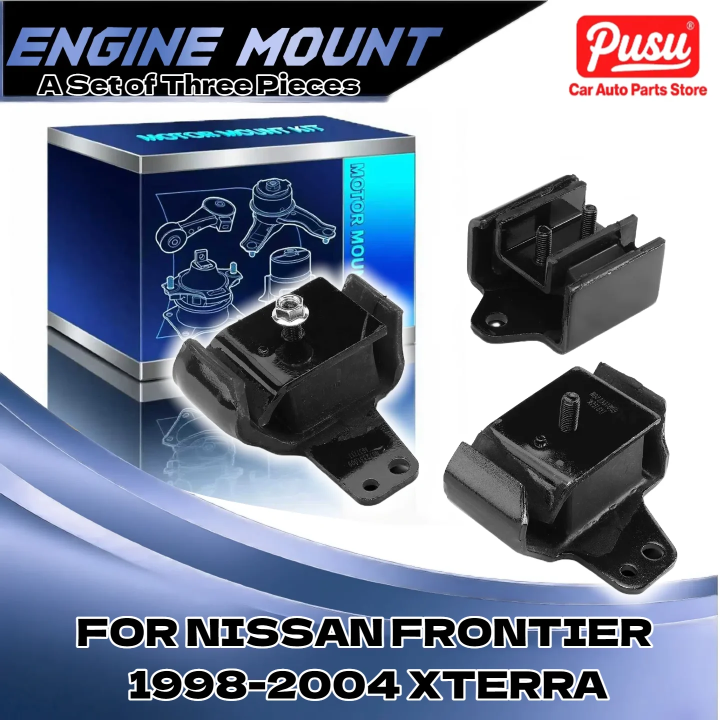 

3x Engine Motor & Transmission Mount for Nissan Frontier 1998-2004 Xterra 2.4L 112202S600, 112207Z000, 1132001G00