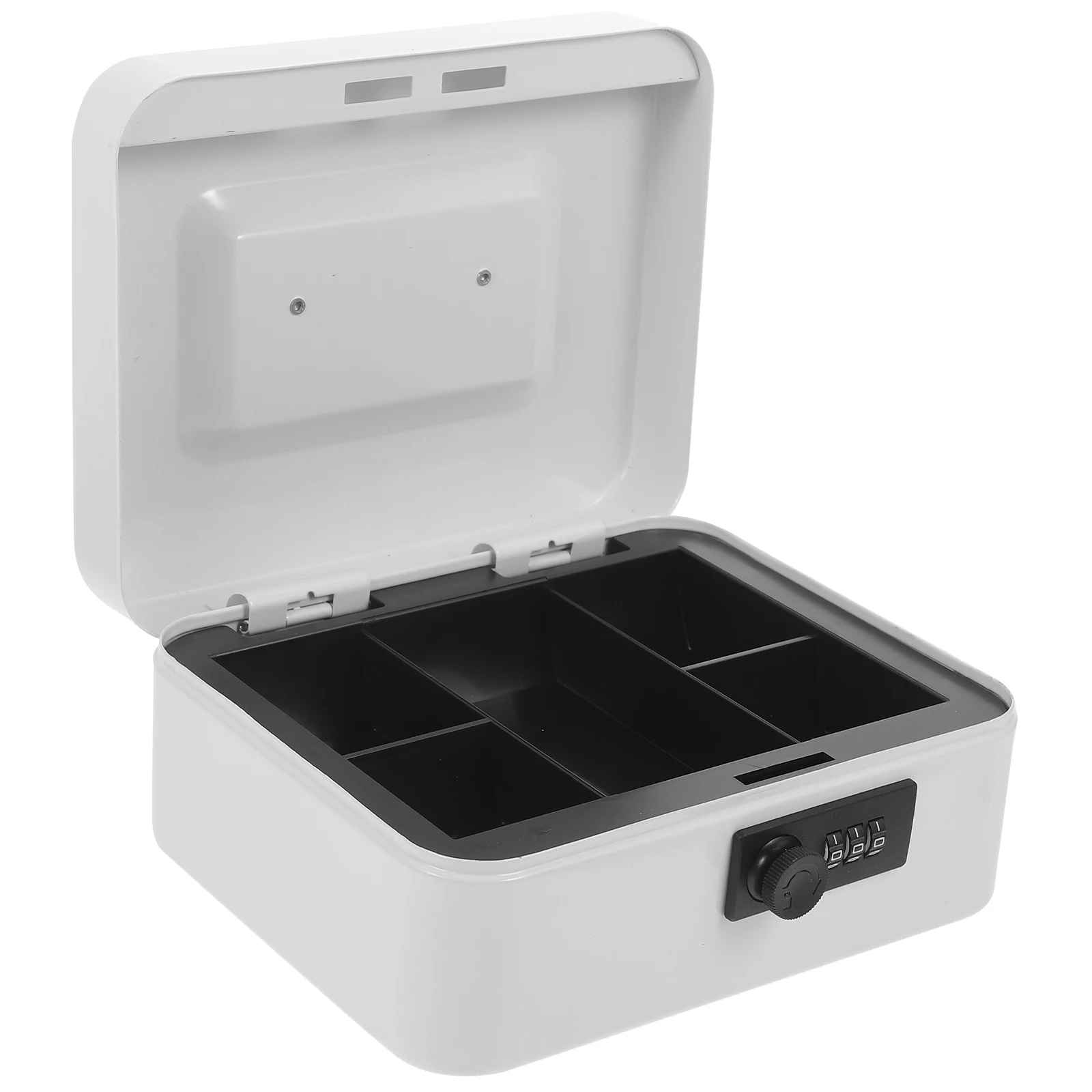 

Cash Register with Lock Lockbox for Door Insulation Decorative Storage Boxes Lids Organizer Combination Iron Money