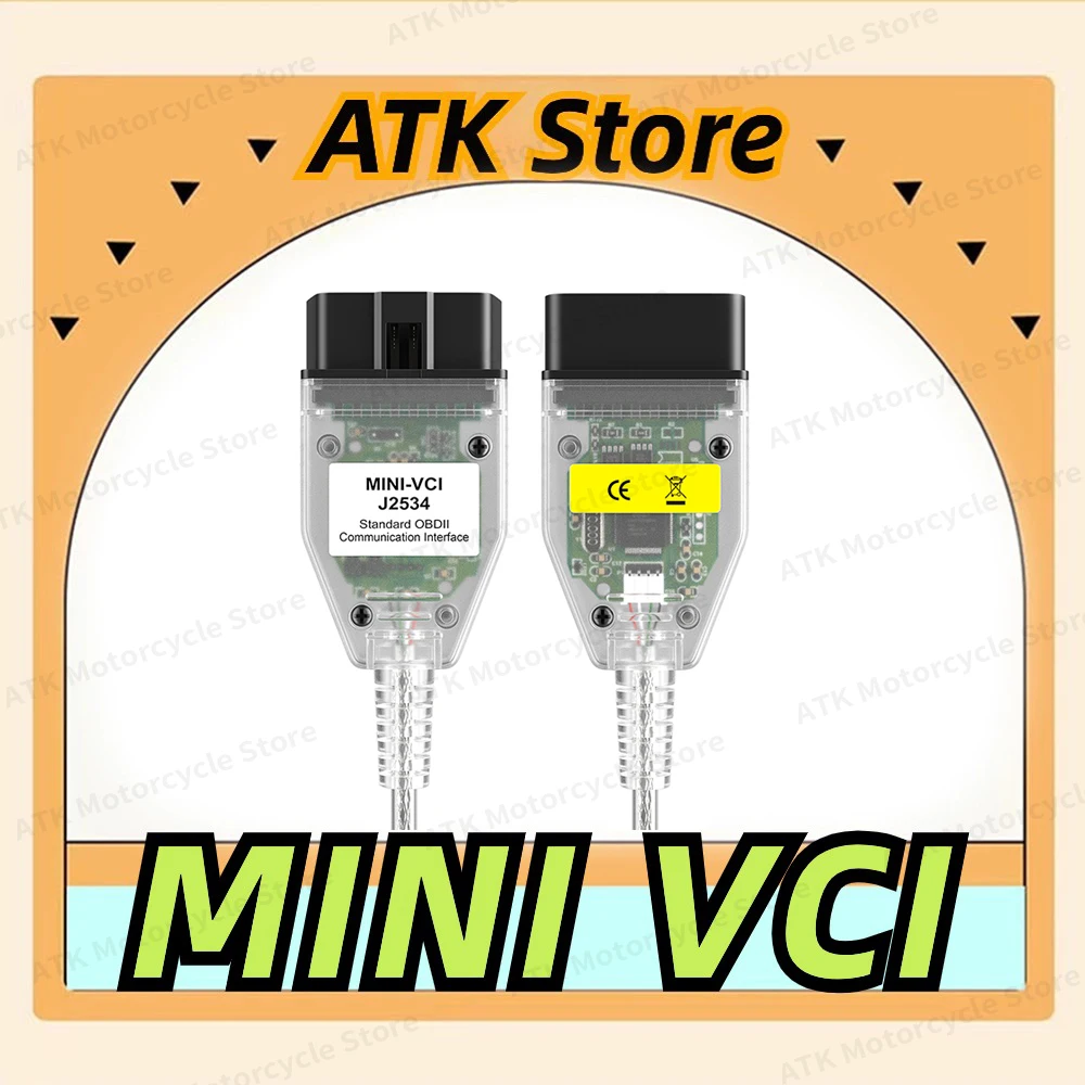 Mini VCI V18.00.008 For-TOYOTA OBD2 Car Diagnostic Cable Mini VCI J2534 FTDI FT232RL TIS Techstream Auto Scanner Connectors