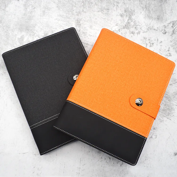 A5 Usb Flash Drive Wireless 6 Ring Binder Leather Notebook Smart Notebook With Powerbank