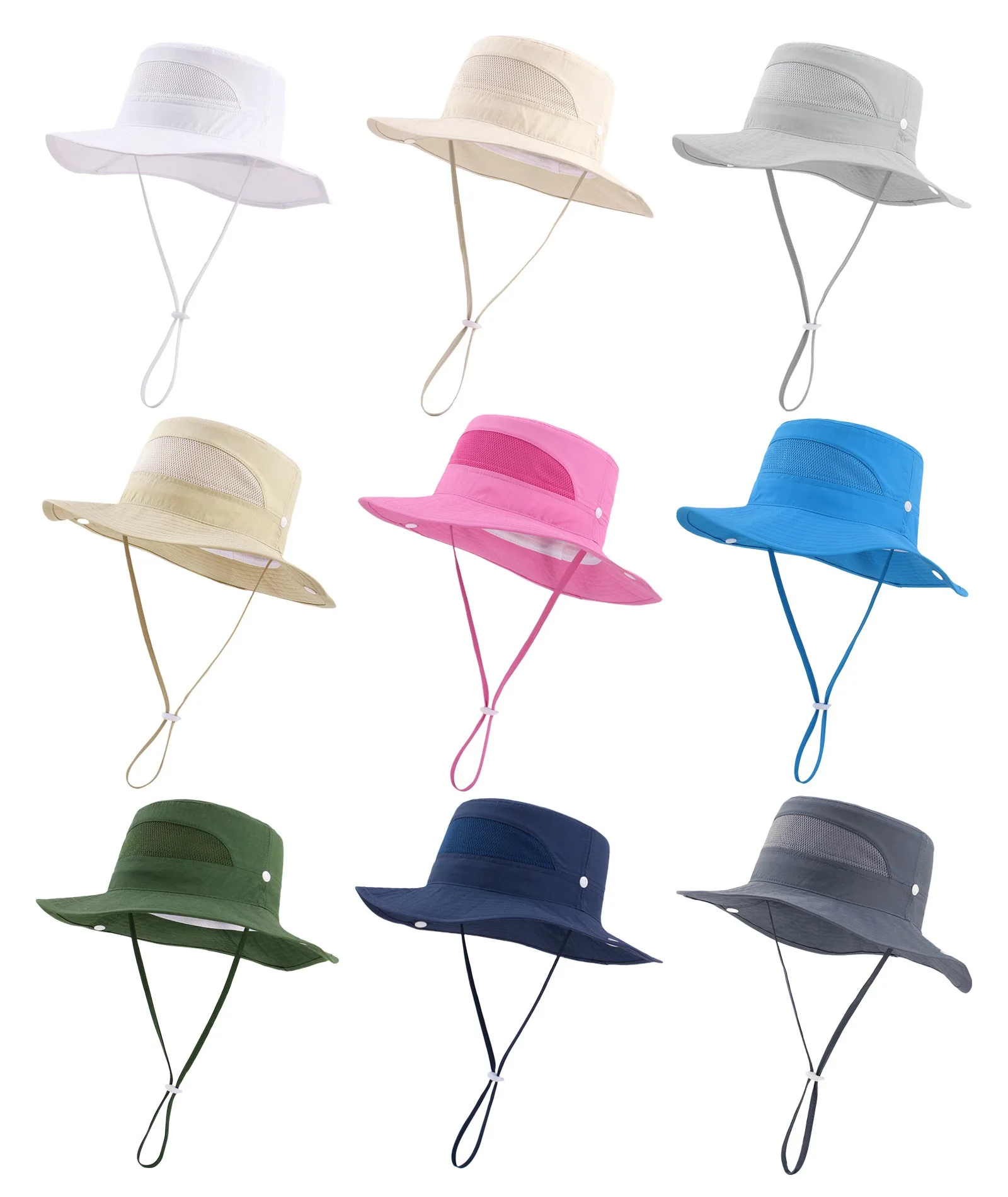Children's Fisherman Hat - Summer Outdoor Sun Protection UV Blocking Sun Hat with Mesh Screen, Breathable and Drying Fast Sun Ha
