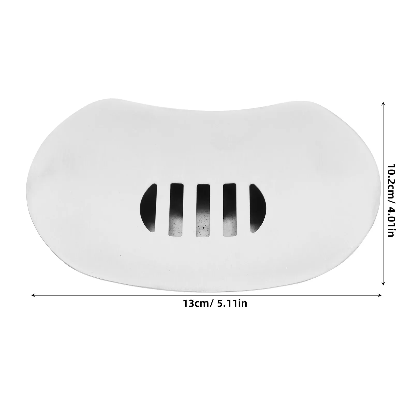 Round Stainless Steel Soap Box Food Grade 304 Metal Wire Drawing Draining Double Layer Soap Holder Bathroom Shower Tray