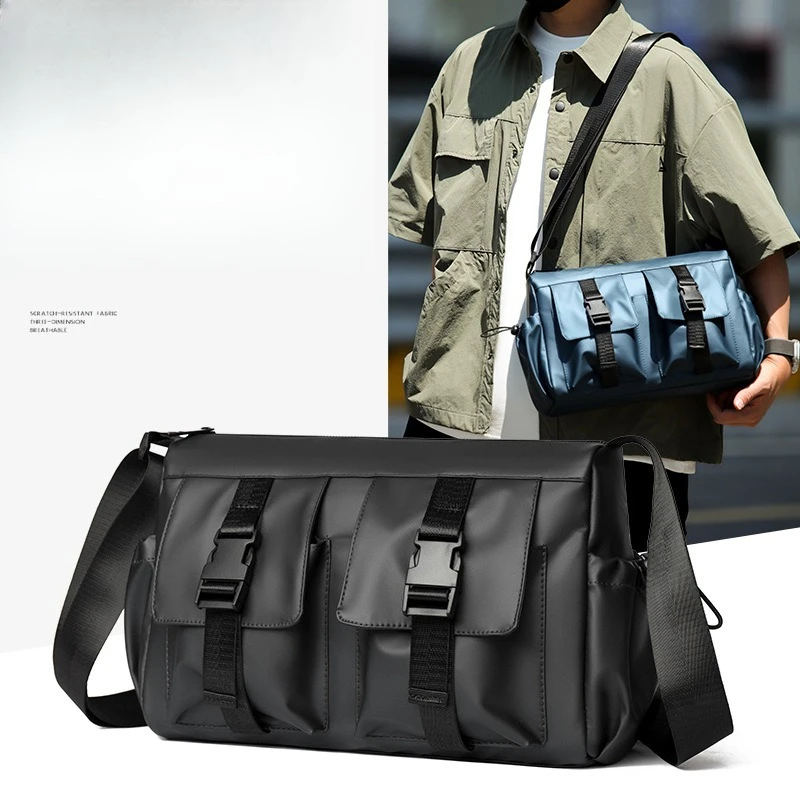 

Men's waterproof film travel backpack cross-body tool multi-pocket large capacity messenger single bag shoulder bag