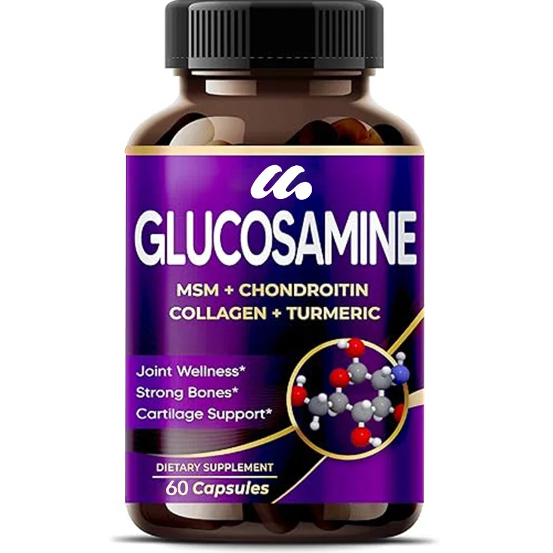 

Glucosamine - contains chondroitin, collagen, and turmeric, promoting joint health and strengthening bones