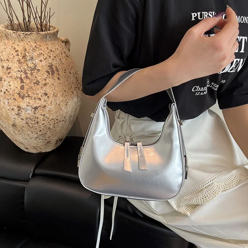 

Fashion Women Single Shoulder Bags Mini Handbag Retro Vintage Design Underarm Bag Single Shoulder Handheld Simple Crossbody Bag