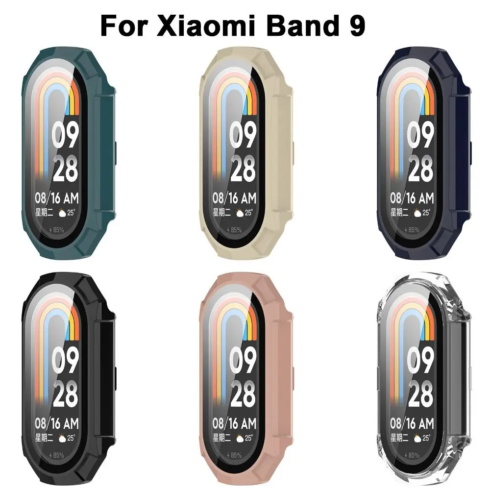 New PC+Tempered Protective Case Full Cover Smart Watch Screen Protector Accessories Hard Cover Shell for Xiaomi Band 9