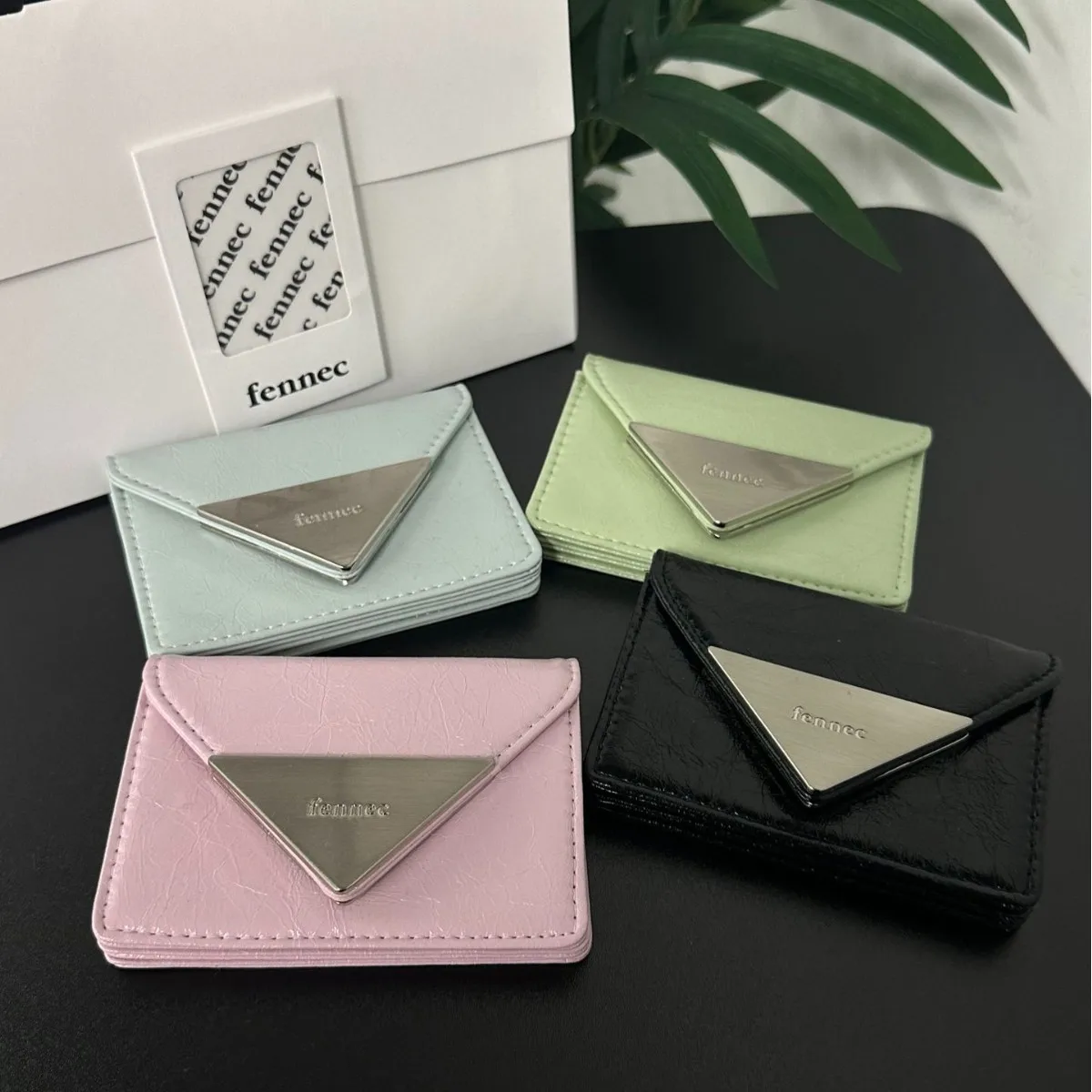 

Fennec Korea New Four-Panel Card Holder Triangle Flip-Cover ID Card Case Classic Coin Pocket Multi-Color Wallet