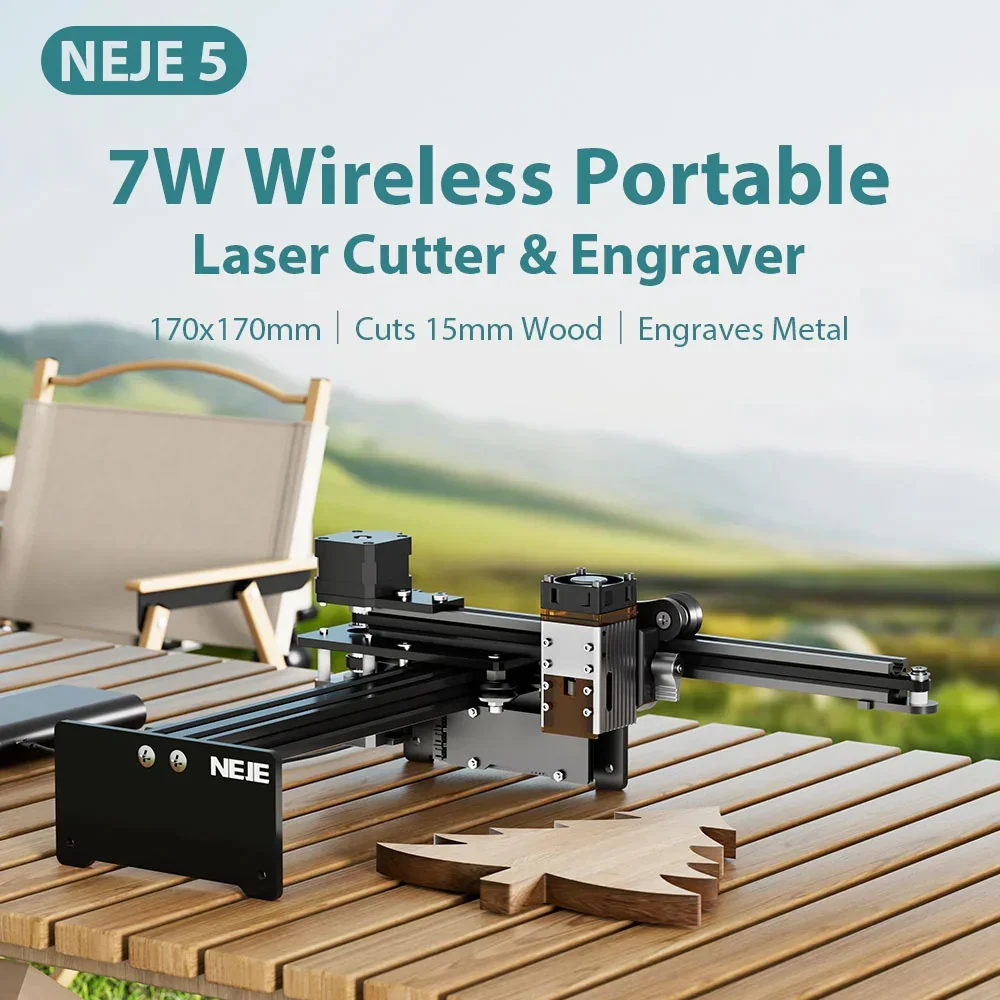 

NEJE 5 A40640 40W Wireless Laser Engraver CNC Wood Cutting Machine Bluetooth APP Control for Wood/Leather/Metal