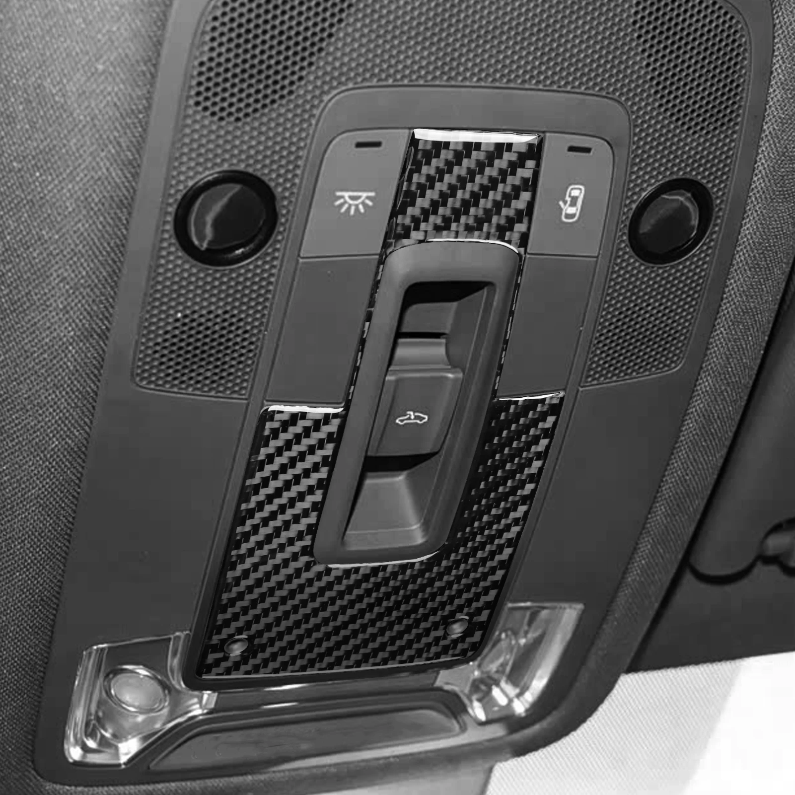 For Audi A3 S3 8Y 2021-2025 Carbon Fiber Front Roof Sunroof Button Switch Panel Cover Trim Car Accessories Decoration Sticker