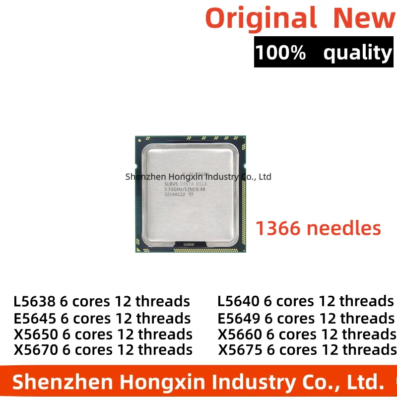 1 Piece X5670 CPU X5650 X5660 X5675 5680 5690 E5645 5649 L5640 5639
