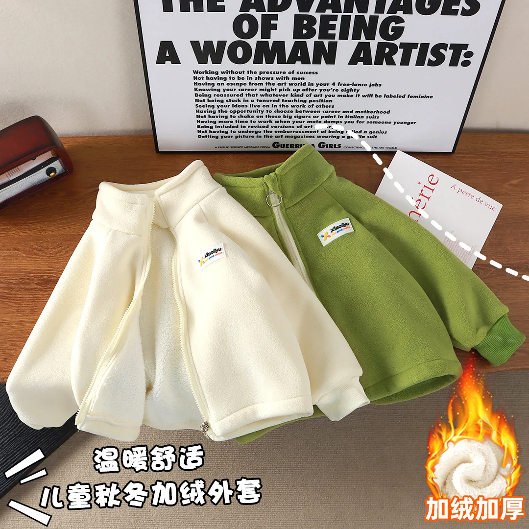 

New Kids Jacket Stand Collar Thickened Coat for All Ages Winter Warm Outerwear for Boys Girls Toddlers