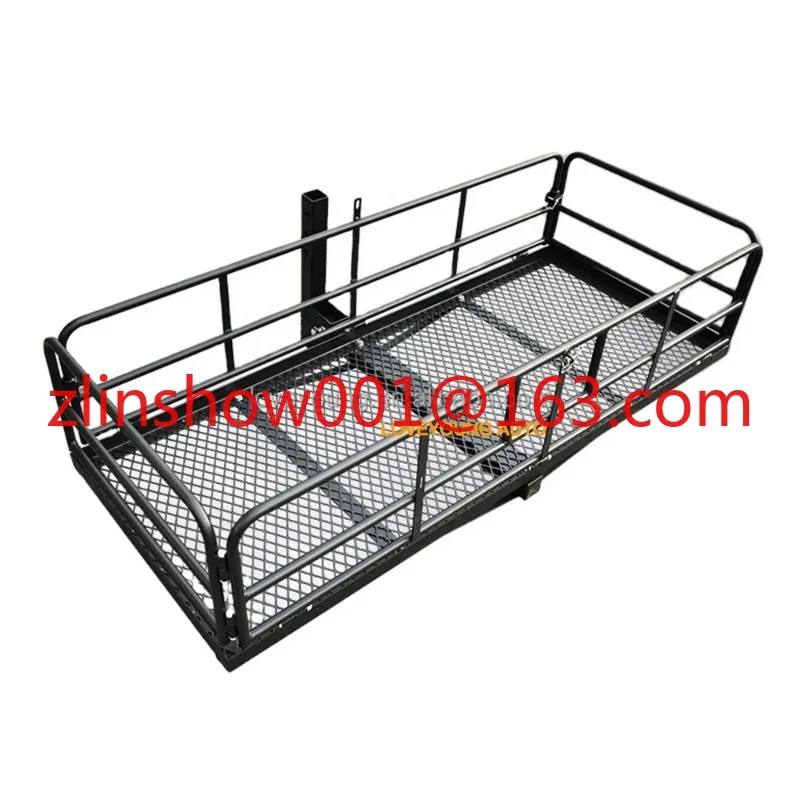 High Side Car Rear Luggage Rack Foldable Hitch Mount Cargo Carrier Basket