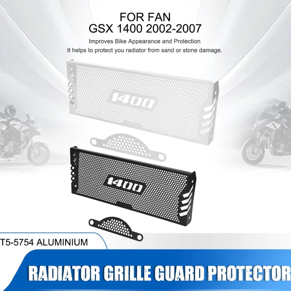 

Motorcycle CNC Radiator Grille Guard Fan Cover Protection Grill FOR SUZUKI GSX1400 GSX 1400 2002-2003-2004-2005-2006-2007