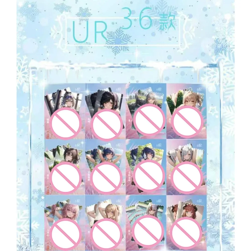 أنيمي لعبة آلهة بطاقات جميلة وساحرة الفتيات رايدن شوغون إليسيا فريد إغراء حفلة عيد بطاقات هدايا للبنين