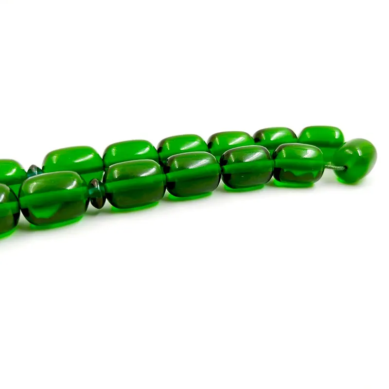 Tasbih Resin beads turkish bracelet ramadan gift green misbaha 33 prayer beads eid accessories on hand - view 4