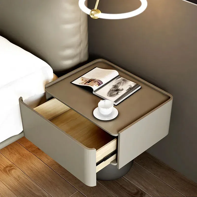 Mesitas De noche rústicas simples, organizadores negros, mesita De noche moderna De lujo minimalista, mesa estética móvil, muebles De Chevet