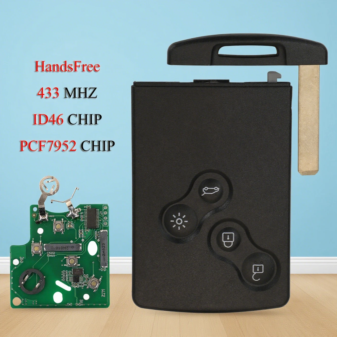 

Jingyuqin 434 МГц ID46 чип/4A чип HandsFree дистанционный смарт-ключ от автомобиля для Renault Megane Fluence Laguna Scenic Clio Captur Koleos