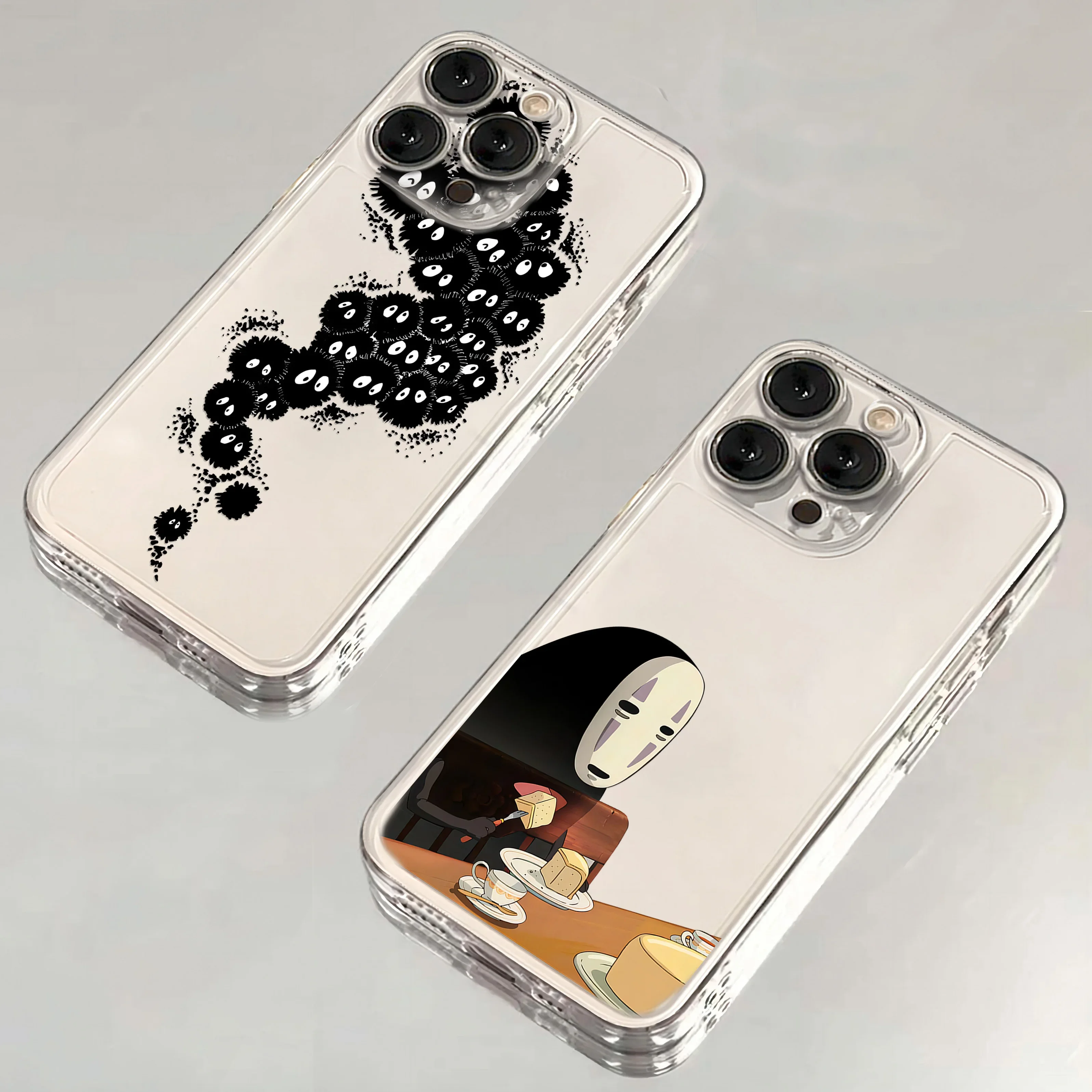 Lovely Soot Sprites Phone Case For S-SpiritedS AwayS Phone Case For iPhone 16 15 14 13 12 11 Mini Pro Max XR XSMax 7 8 Plus SE20