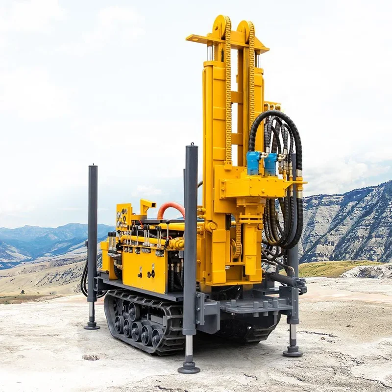 180M 200M 300M 400M Wheels Hydraulic Water Well Drilling Rig for Deep Borehole Rock Rotary Machine Diesel Drilling Machine