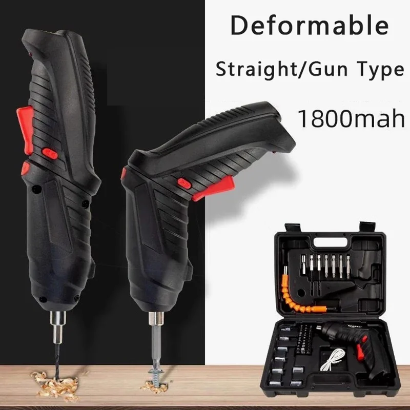 

3.6V Electric Screwdriver Battery Rechargeable Portable Screwdriver Wireless Screwdriver Multi-function Drill Tool Set
