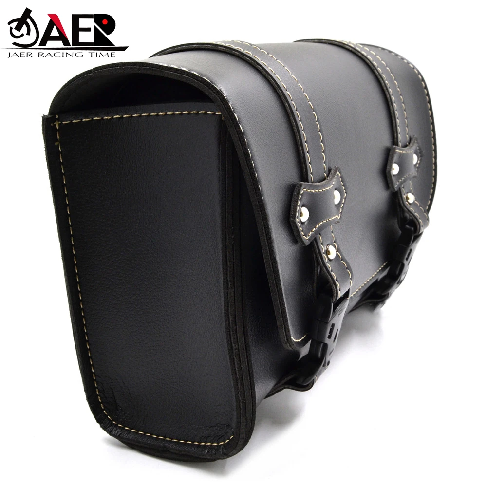 Universal Motorcross Saddle Luggage Leather Storage Tool Pouch bag for Harley Motorcycle Saddlebag