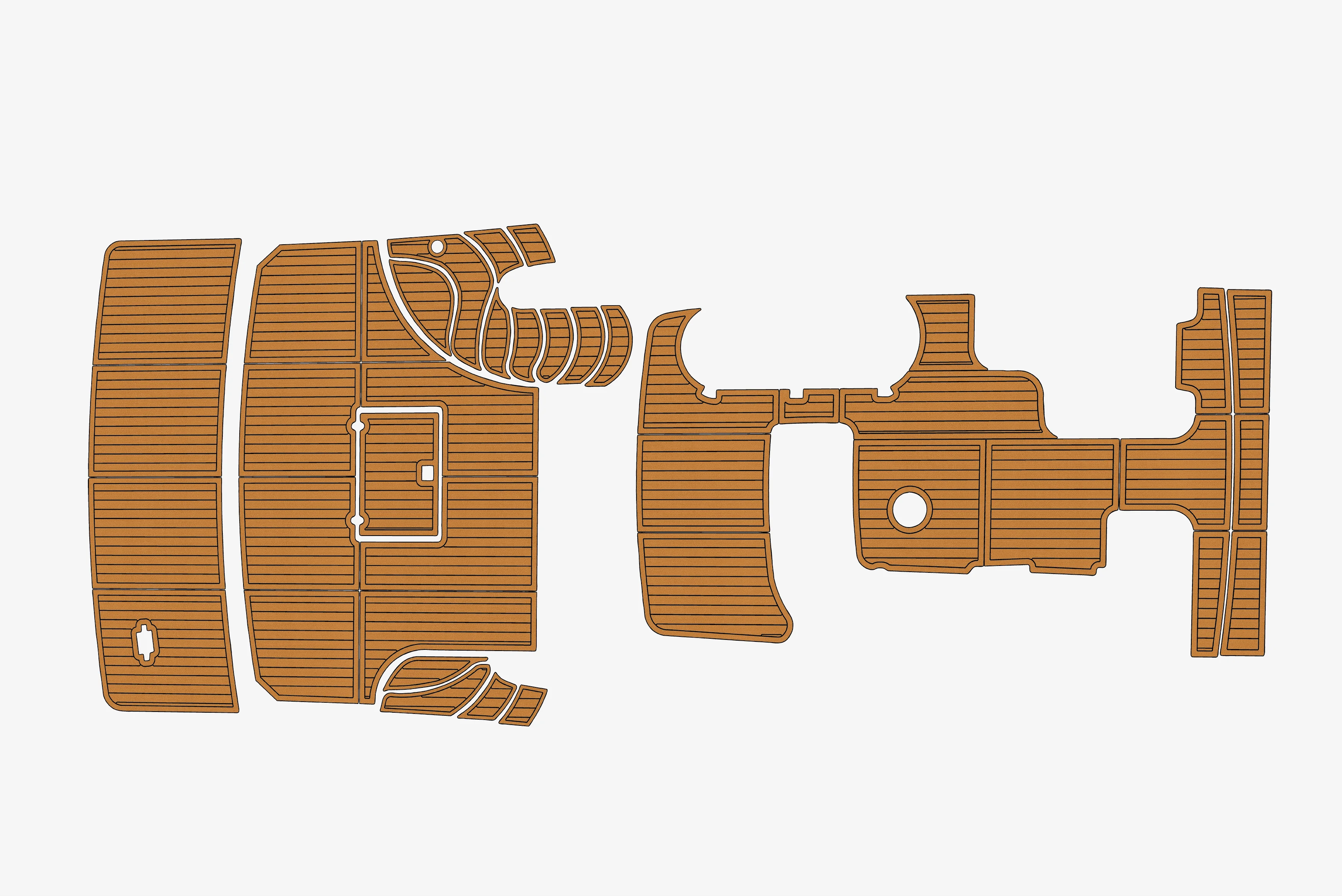 

Нескользящий морской коврик из искусственного тикового дерева из ЭВА, самоклеящийся коврик для яхты, кокпита диаметром 6 мм для Carver 42 SS 2006-2007 годов, легко устанавливается