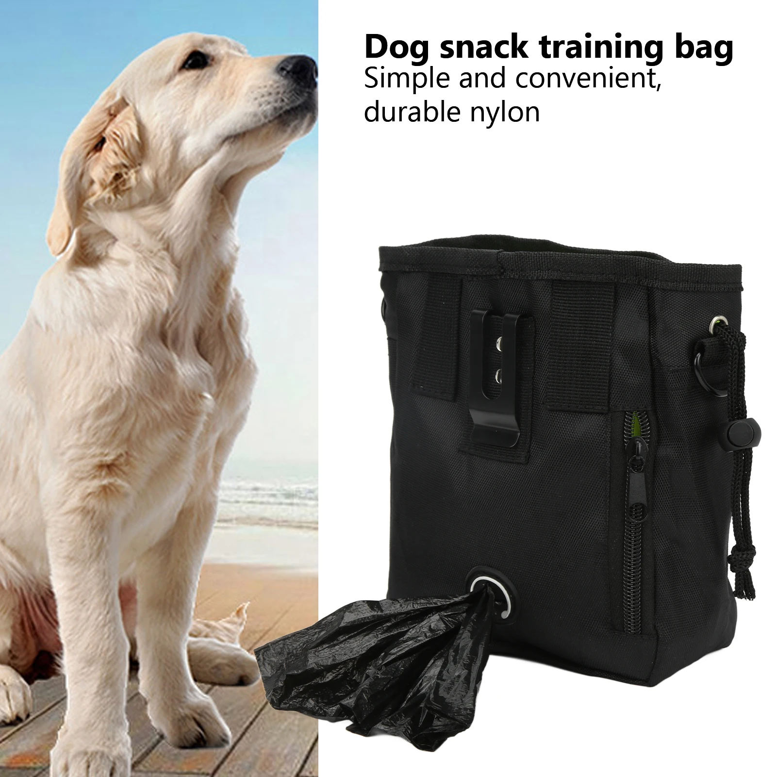 Dog Training Waist Bag Multifunctional Dog Treat Pouch With Lanyard And Belt For Kibble Food Toys