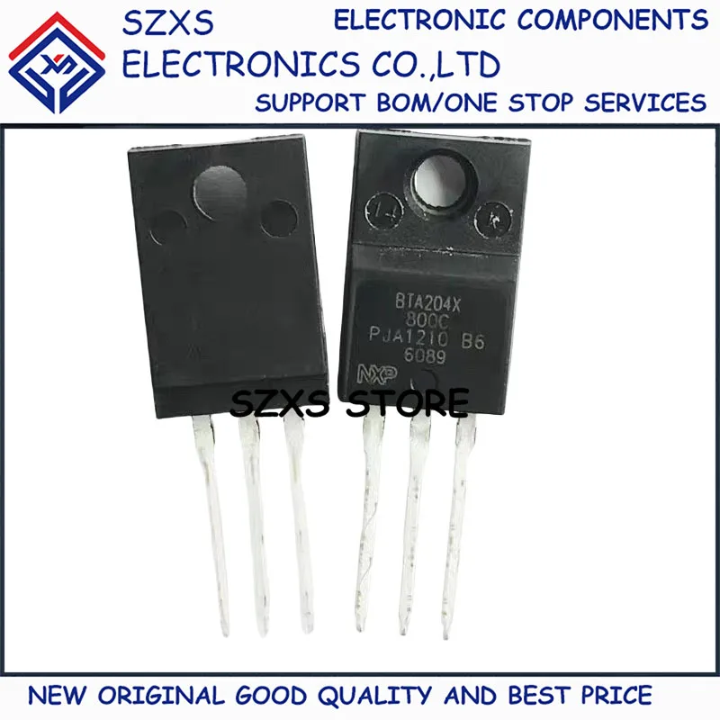 New Original 10Pcs BTA204X-800C TO-220F 800V 4A Triac Transistor In Stock Electronic Components Good Quality