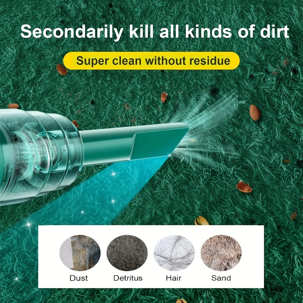 1PC 29000Pa Mini Wireless Vacuum Cleaner 120W Strong Suction Vacuum Cleaner Handheld Cordless Cleaning Appliances for Car Home