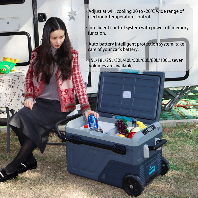 40L Outdoor Portable Compressor Car Mounted Camping Freezer with Large Capacity Customizable FREEZER