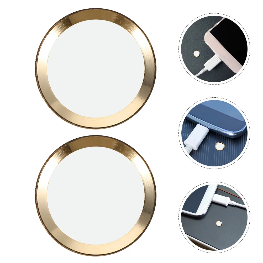 10Pcs Copper Fingerprint Sticker Set Ultra-Thin Home Button Covers Scratch Resistant Phone Button Protectors for
