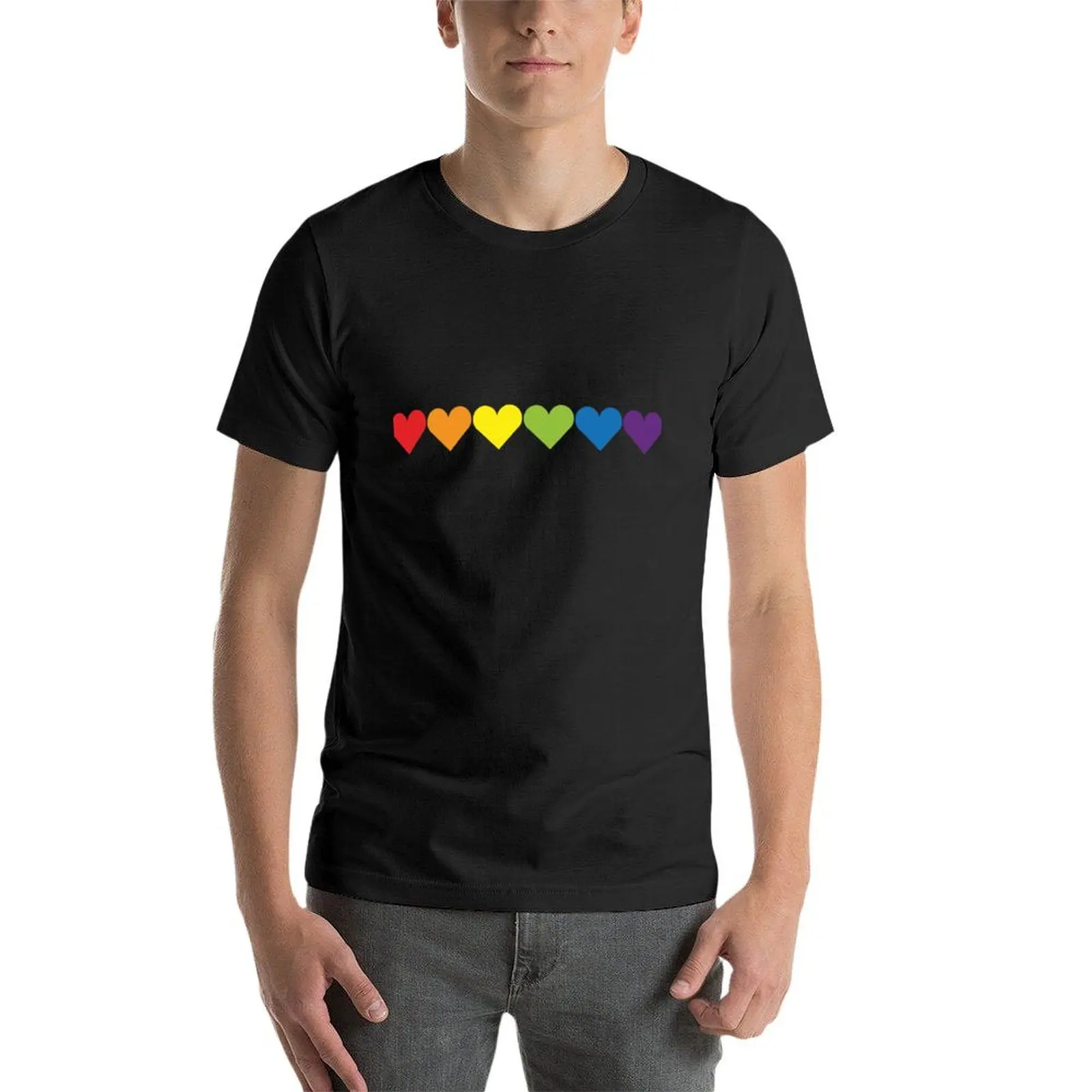 Pride Hearts T-Shirt shirts graphic tees summer top oversizeds men clothing