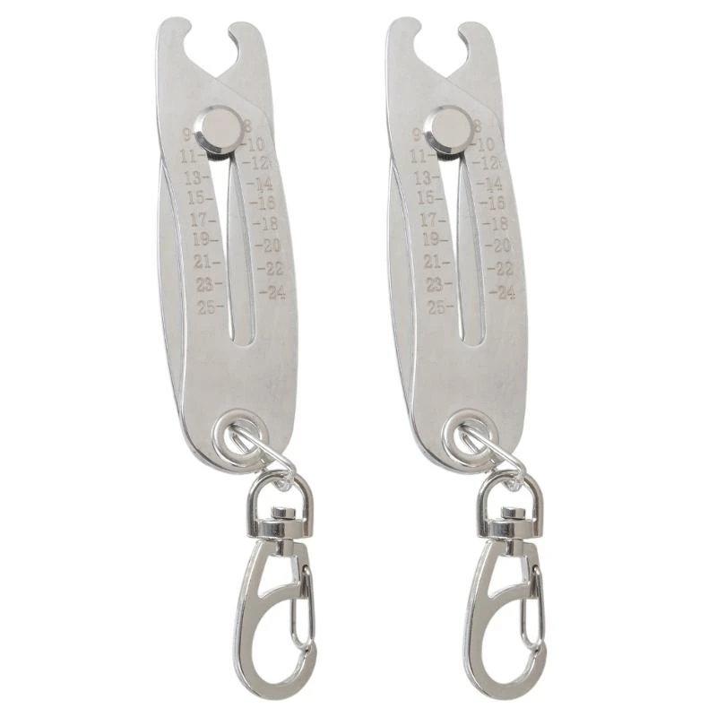 

G6KF 2Pcs Thread Size Checker Keychains Nut and Bolt Thread Gauge Identifier Verification Tool for Fast Accurate Measurement