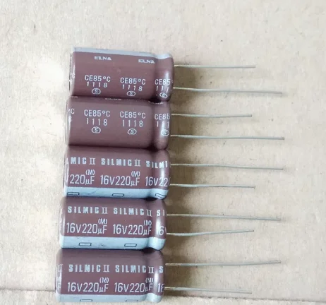 20pcs/lot Japanese original ELNA SILMIC II 16V 220UF 10X20mm audio electrolytic capacitors free shipping