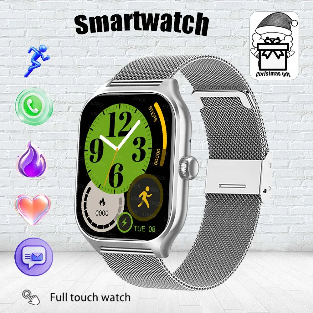 

Роскошные умные часы для женщин, часы с Bluetooth-вызовом, голосовой помощник, музыкальный фитнес-браслет, рождественский подарок, мужские умные часы, спортивные