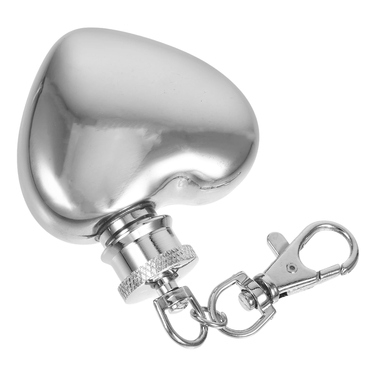 

Heart Shaped Flask Keychain 1oz Stainless Steel Pocket Size Leak Proof Whiskey Bottle Camping Supply Men Gifts Container