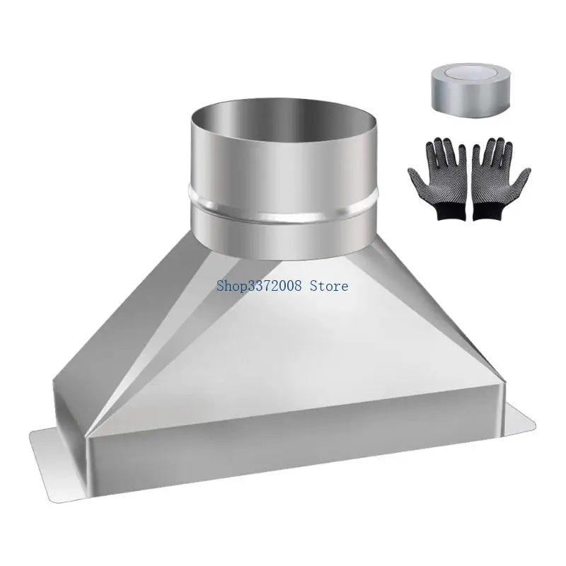Rectangular to Round 4inch Air Duct Set for Microwave Ventilation Setups