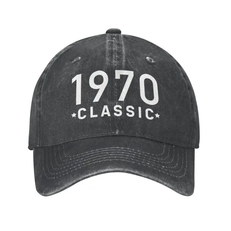 

Custom Cotton Born In 1970 Funny Classic Birthday Gift Baseball Cap Sun Protection Women Men's Adjustable Dad Hat Autumn