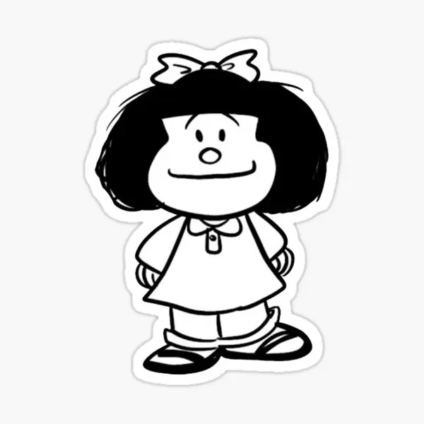 ملصق سيارة كرتوني مبتكر من Mafalda ، على الطرق الوعرة ، الوفير ، الدراجات النارية ، الكمبيوتر المحمول ، الجدار ، النافذة ، الدراجة ، السباق ، الخوذة ، العربة ، ملصق PVC