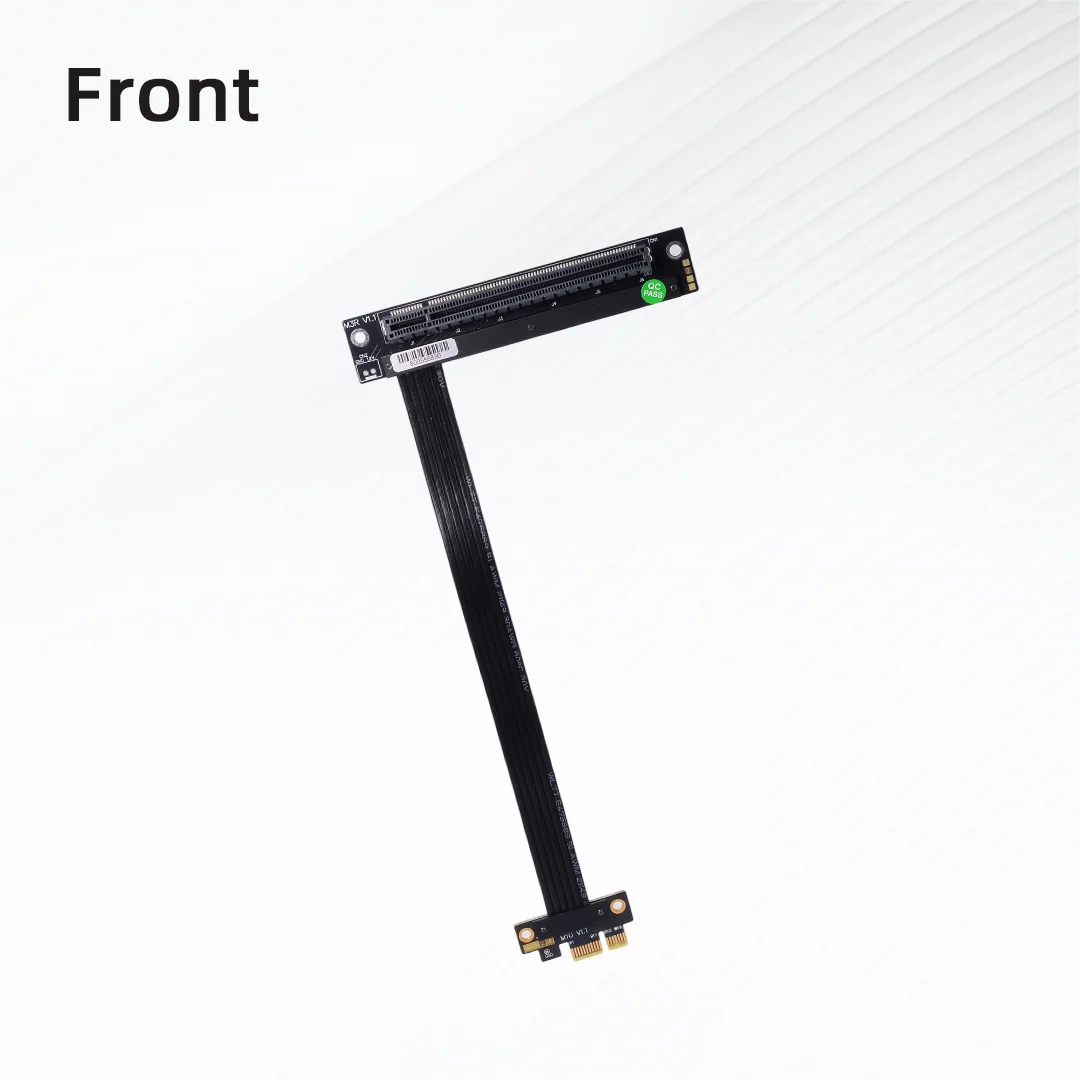 ADT-Link PCIe 4.0 x1 to x16 270° Up Bend Right Angle Extension Cable A-card N-card Full Speed Compatibility for RTX3090 RX6800xt