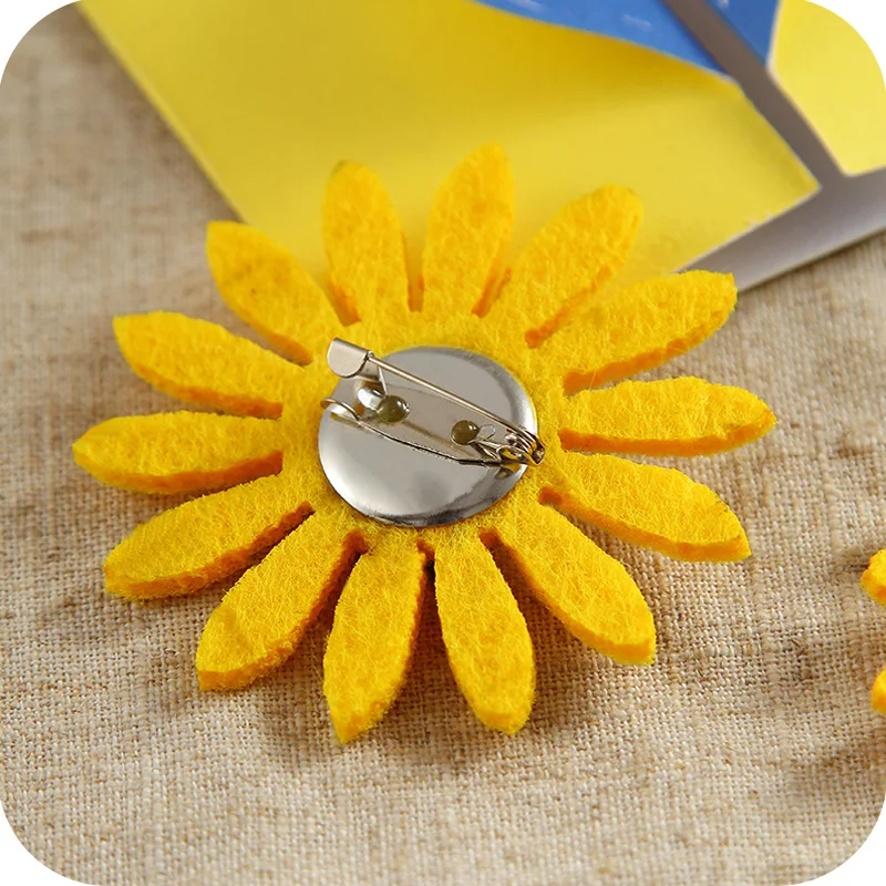 Hot Fashion New Multi - Color Sunflower Girls Brooch Women Badge Accessories 2024 Factory Direct Gift Wholesale