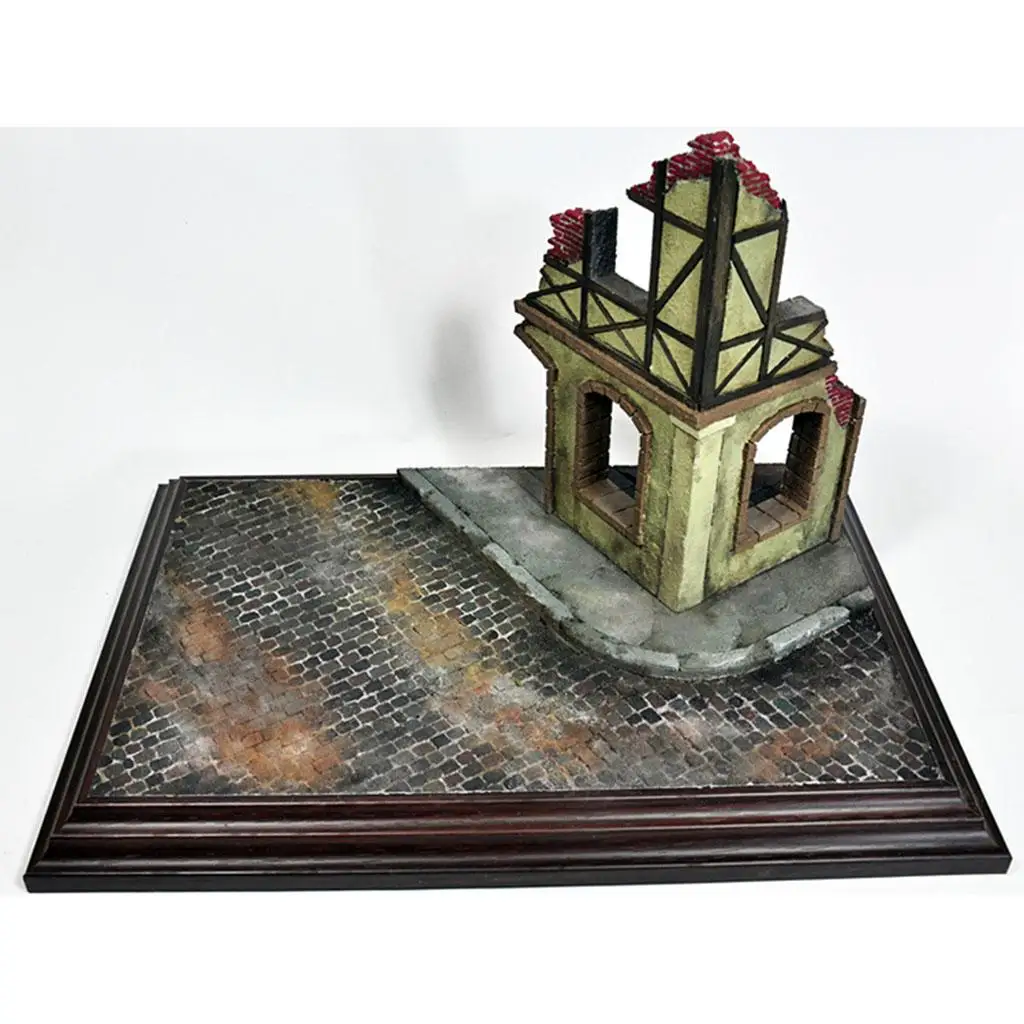 1:35 Scale Building Kits Ruins House Dioramas Layout Table